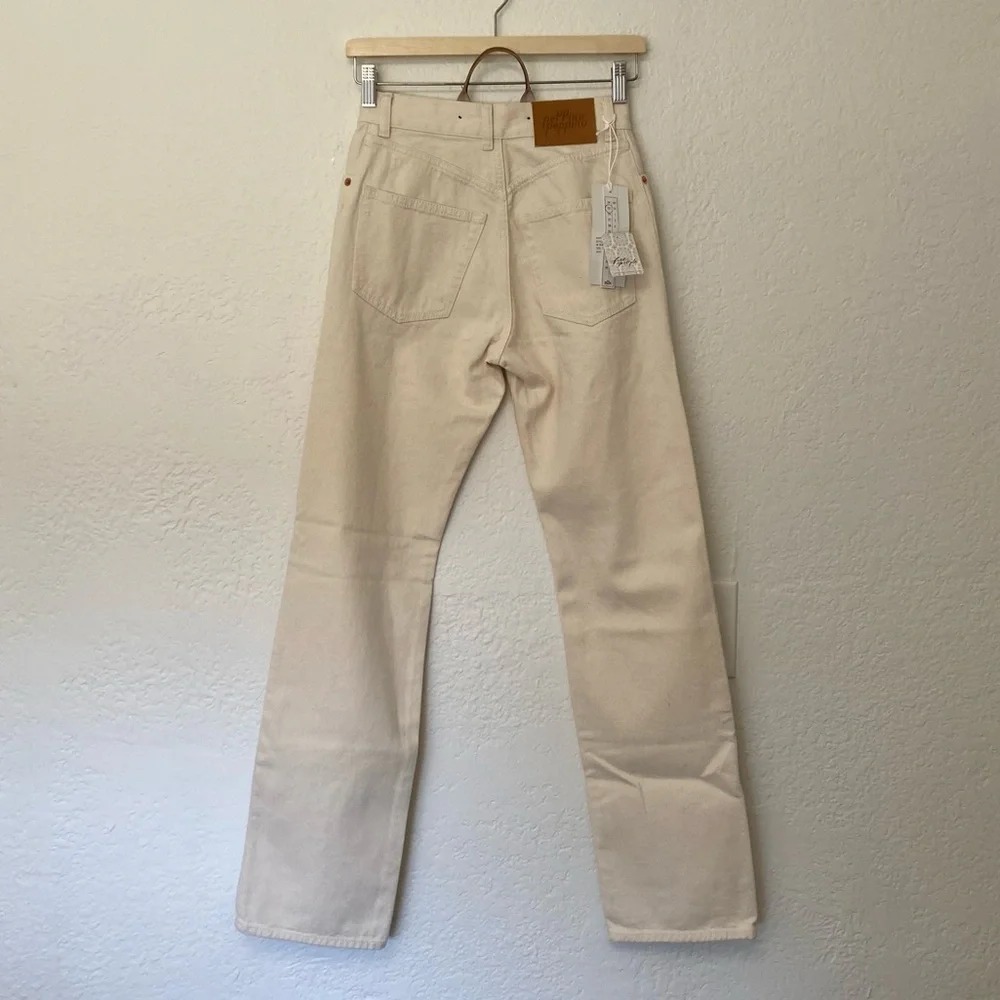 NWT Peppino Peppino Free People Type 18 Slim Ecru Selvege Denim Jeans, Size 25 - Picture 6 of 10